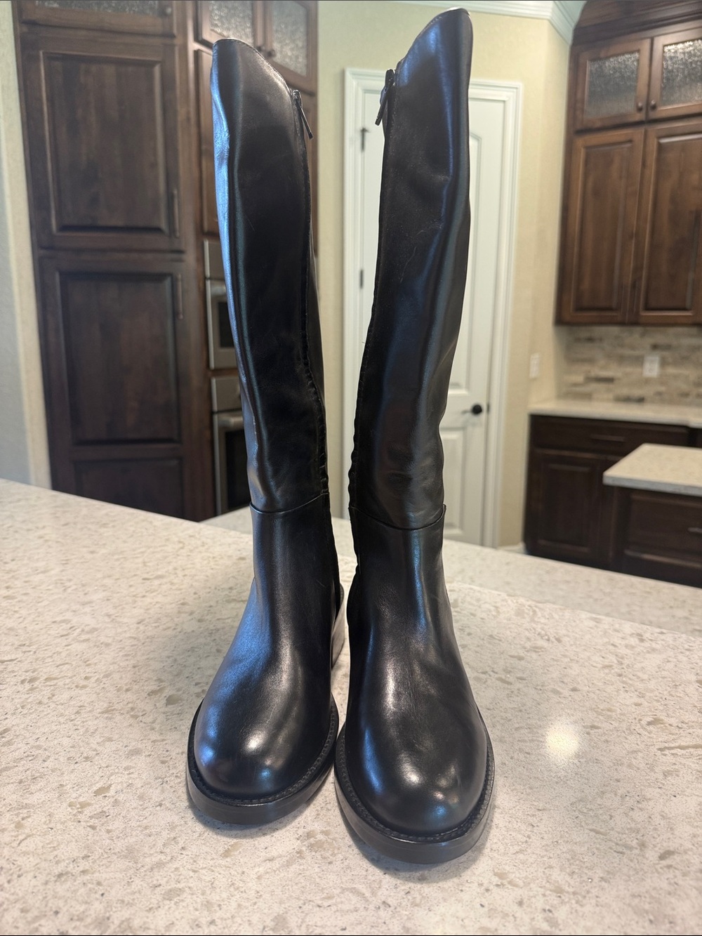 Sam Edelman Black Over-the-Knee Leather Boots